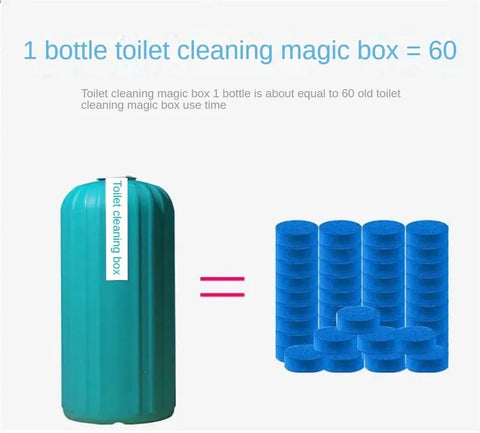 Boîte Magique de Nettoyage Toilette - 60 Bulles Blocs 💧