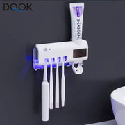 Distributeur Automatique de Dentifrice & Porte-Brosse à Dents UV – Hygiène Intelligente 2-en-1