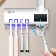 Distributeur Automatique de Dentifrice & Porte-Brosse à Dents UV – Hygiène Intelligente 2-en-1
