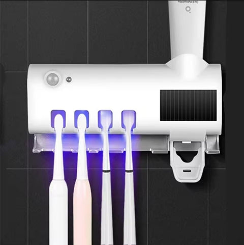 Distributeur Automatique de Dentifrice & Porte-Brosse à Dents UV – Hygiène Intelligente 2-en-1